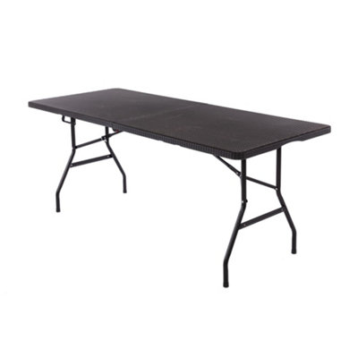 Oypla Heavy Duty Folding Catering Garden Trestle Table6FtRattan from B&Q
