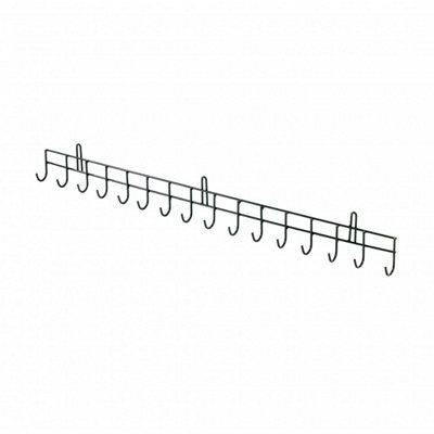 Oypla 16 Hook Wall Mounted Garden Tool Storage Rack Hanger Shed & Garage from B&Q