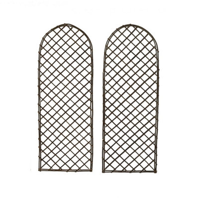 Oypla Set Of 2 Willow Trellis Fencing Panel Screen Climbing Trellises from B&Q