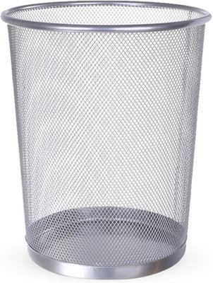 Zuvo Circular Mesh Waste Paper Bin  Lightweight Waste Basket Garbage Can Metal Trash Bin Ideal For Kitchen Home Office Bin from B&Q