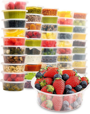 B&Q -  16Oz Soup Containers With Lids (24 Pack)ReusableLeakproofMicrowave-Safe Meal Prep Storage