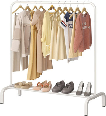 B&Q -  Heavy-Duty Clothes Rail 146 X 110 X 40 Cm  With Bottom Storage For ShoesCoats & Shirts