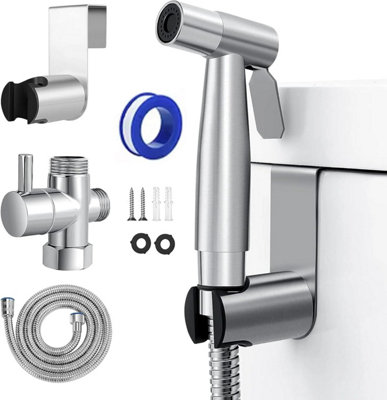 Zuvo - Handheld Bidet Shower Spray for Toilet | Stainless Steel Silver - Image 4