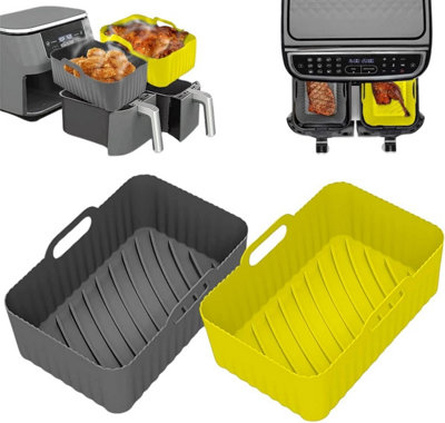 Zuvo Silicon Air Fryer LinersPack Of 2Square Reusable Airfryer Liners For BakingNinjaCosori & Tower Compatible Silicone from B&Q