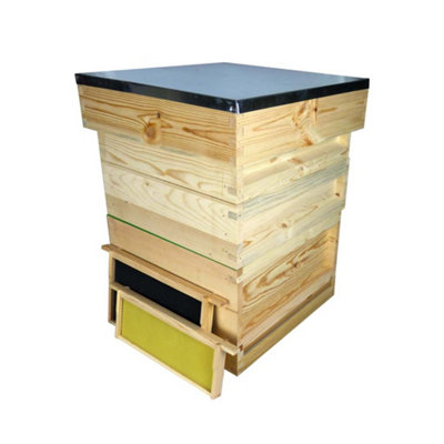 Hagens Beekeeping Na203 Flat Packed National Complete Hive Kit With Frames & Plastic FoundationPine from B&Q