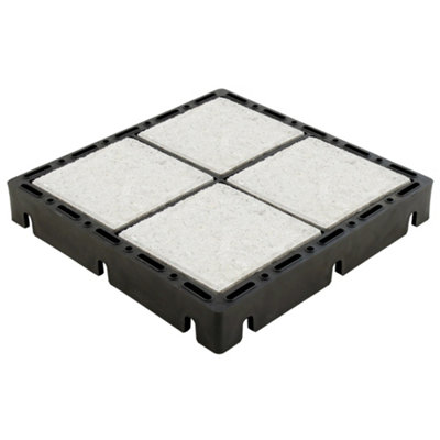 Ecogrid Bloxx Black With Concrete Light Grey Inserts5 Sqm from B&Q