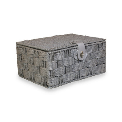 Red Hamper Eh112G Paper Medium Grey Paper Rope Picnic Basket from B&Q