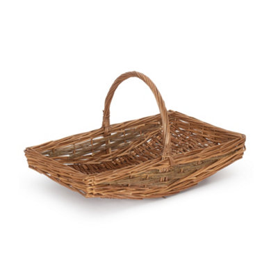 Red Hamper G011/1 Wicker Unpeeled Willow Garden Trug Basket Small