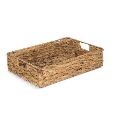 B&Q -  Wh007/2 Medium Water Hyacinth Shallow Rectangular Storage Basket