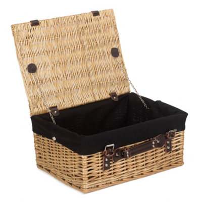 B&Q -  Eh006B Wicker Picnic Basket With Black Lining