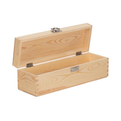Hamper Wb037 Wood Single Bottle Clear Varnish Wooden Box Red