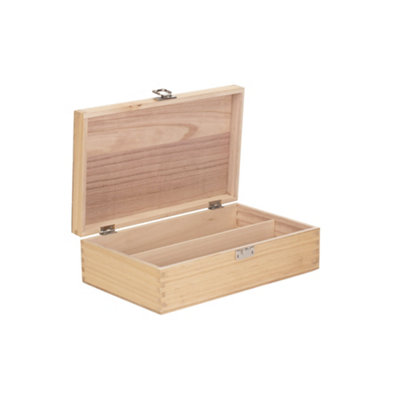B&Q -  Wb038 Wood Two Bottle Clear Varnish Wooden Box