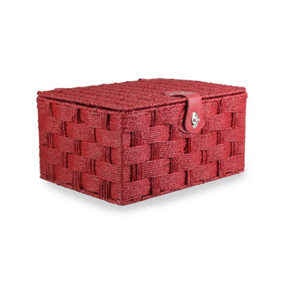 Red Hamper Eh112R Paper Medium Red Paper Rope Hamper Basket from B&Q