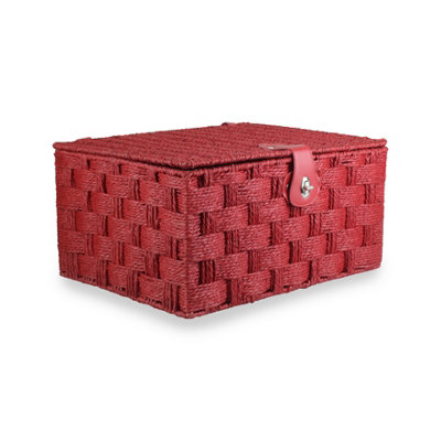 Red Hamper Eh113R Paper Large Red Paper Rope Hamper from B&Q