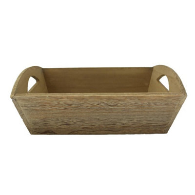 Red Hamper Pt133 Wood Oak Effect Small Wooden Tray from B&Q
