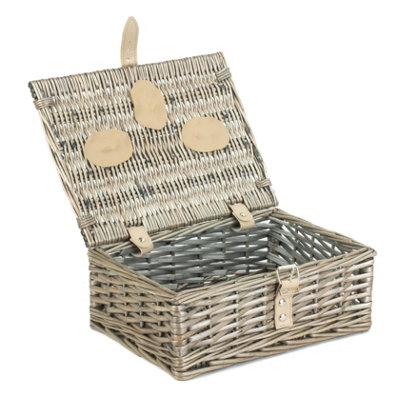 Hamper Eh115 Wicker 25Cm Antique Wash Split Willow Basket Red