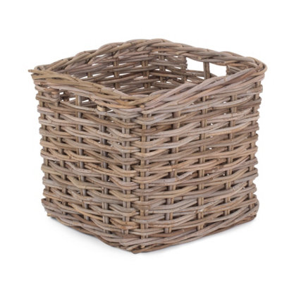 Red Hamper Ra017 Rattan Square Kubu Grey Rattan Storage Basket