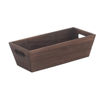 Red Hamper Wb060 Wood Dark Wooden Packing Trough from B&Q