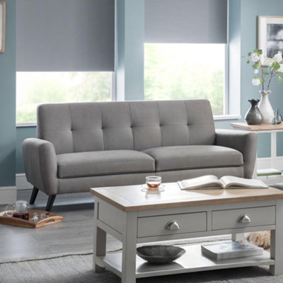 Julian Bowen Monza 3 Seater Sofa - Grey / Velvet - Image 8