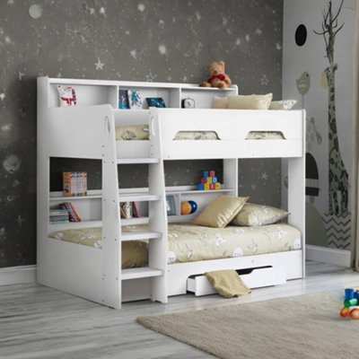 B&Q -  Orion 90Cm Single White Bunk Bed