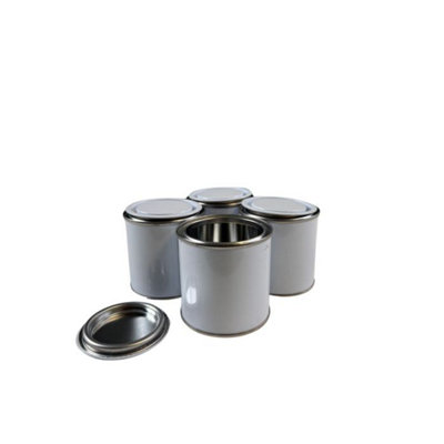 Fmt5632 250Ml Plain White Steel Lever Lid Paint Tin & Lid from B&Q