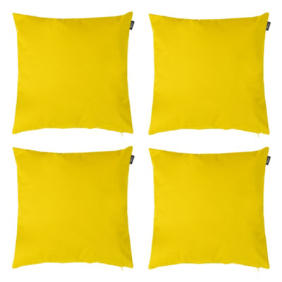 Veeva Yellow Indoor Outdoor Cushion Set Of 4 Water Resistant Cushions