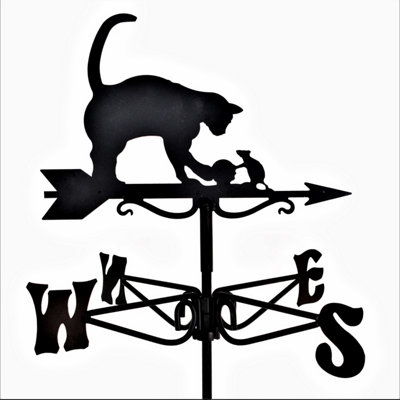 Espira 2904 Cat & Mouse Black Mini Weathervane from B&Q