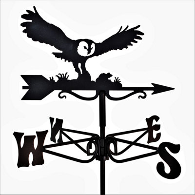 Espira 2918 Owl & Mouse Black Mini Weathervane from B&Q