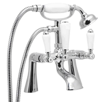  - Eliseo Ricci Newbury Bath Shower MixerWhite Handles