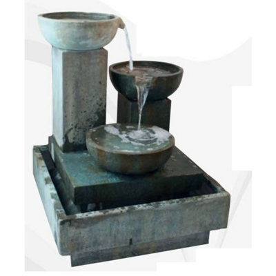 Outdoor Living Uk Trio Cascade Fountain Medium Mains Power Water Feature