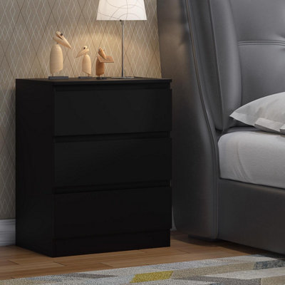 Fwstyle Carlton Black 3 Drawer Chest (H) 77Cm (W) 60Cm (D) 40Cm from B&Q