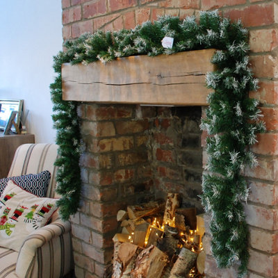Samuel Alexander 270Cm (9Ft) X 25Cm Snow Tipped Green Christmas Garland Decoration Xmas Garlands Decoration from B&Q