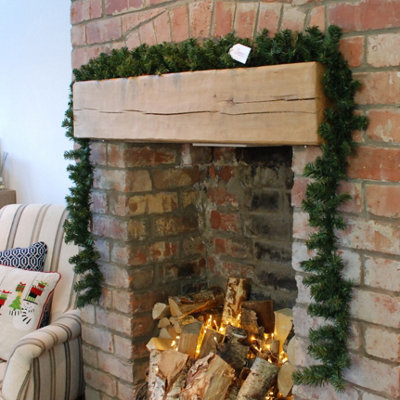 B&Q - 2.7M (9Ft) X 20Cm  Pine Christmas Garland Plain Green