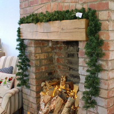 B&Q - 270Cm (9Ft) X 20Cm  Pine Christmas Garland Plain Green