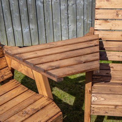 Samuel Alexander Hand Made Chunky Rustic Wooden Garden Furniture Angled Tray
