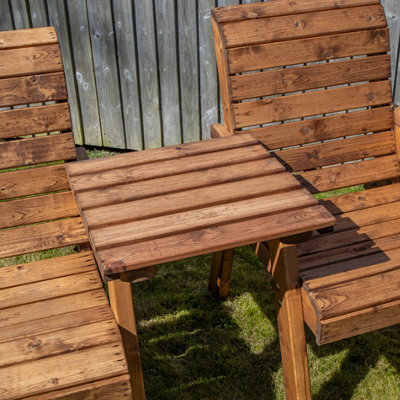 Samuel Alexander Hand Made Chunky Rustic Wooden Garden Furniture Straight Tray