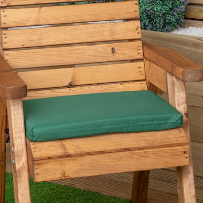 Green Charles Taylor Single Seater Wooden Chair Base Cushion In - Image 5