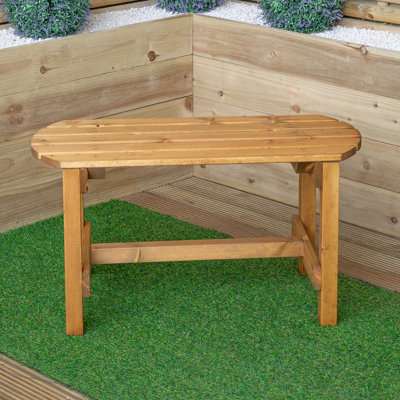 Samuel Alexander Traditional Handmade Chunky Rustic Wooden Coffee Table from B&Q