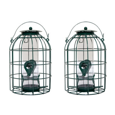 B&Q -  Pack Of 2 Wild Bird Seed Feeder Cage With Squirrel Proof Guard