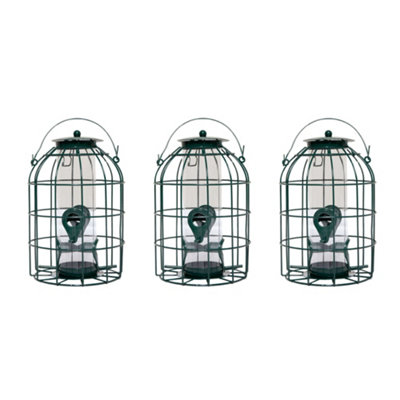 B&Q -  Pack Of 3 Wild Bird Seed Feeder Cage With Squirrel Proof Guard