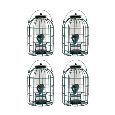 B&Q -  Pack Of 4 Wild Bird Seed Feeder Cage With Squirrel Proof Guard