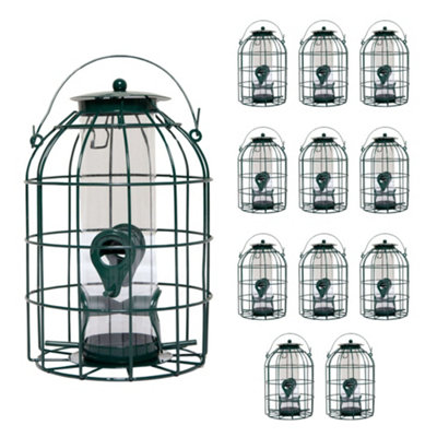 B&Q -  Pack Of 12 Wild Bird Seed Feeder Cage With Squirrel Proof Guard