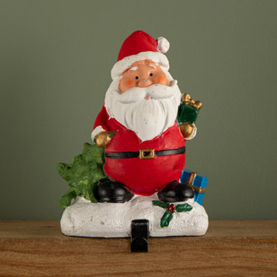 Samuel Alexander Red Premier Christmas Stocking Hanger Decoration In Santa Design 13Cm