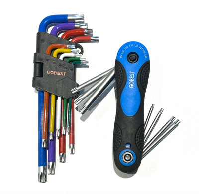 Gobest Torx Tamperproof Keys Set 17PcsFolding And Allen Keys from B&Q