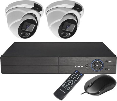 Justop 5Mp 4 Channel Outdoor Cctv Camera System, Smart Security Kit, H.265+ Dvr With 1Tb Hard Drive And Two 5Mp Turret Cameras