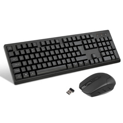 Justop Km300W 2.4Ghz Wireless Keyboard And Mouse Set - Black