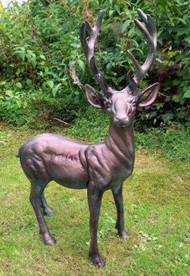  - Standing Stag Buck Ornament Cast From Aluminium