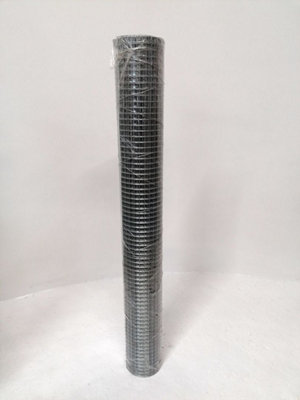 Inspirational Gifting 90Cm Tall Aviary Wire Mesh Galvanised Bird Fencing 1 Inch X 1/2 Inch Rectangle6M Roll from B&Q