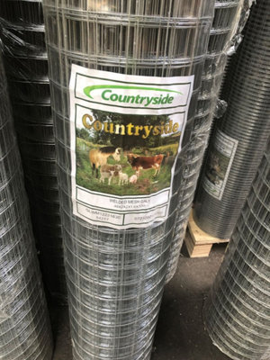 Inspirational Gifting 1.2M Tall Weld Mesh Galvanised Wire Dog Fencing 2 Inch Square30M Roll from B&Q