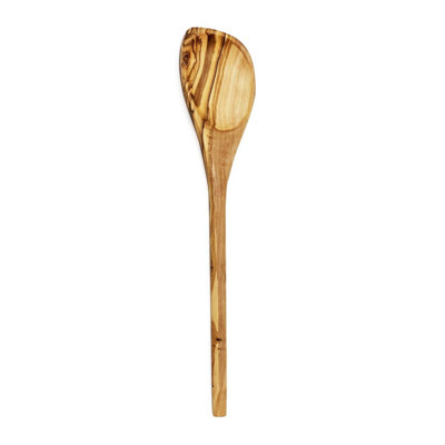 Verano Spanish Ceramics Olive Wood Natural Grained Rustic Kitchen Dining Round Spoon With Corner (L) 30Cm from B&Q